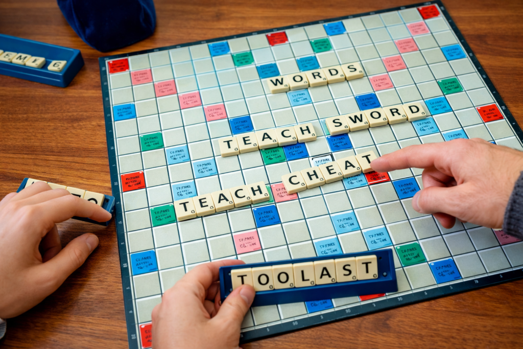 Using anagrams in word games like Scrabble