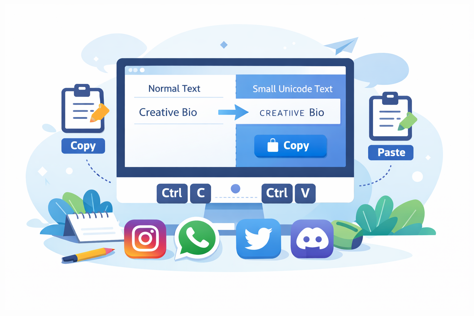 Copy and Paste Small Text