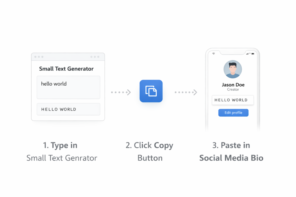 Use the Small Text Generator