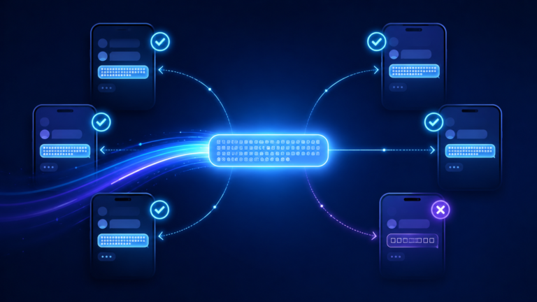 Small text compatibility concept across social media and messaging apps